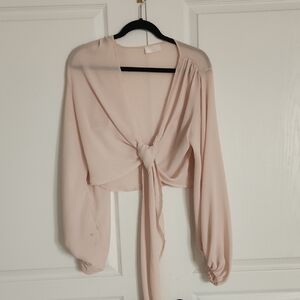 Seven Sisters Tie-Front Crop Top